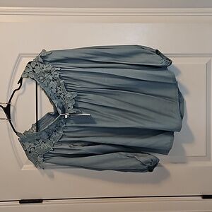 Light blue off shoulder